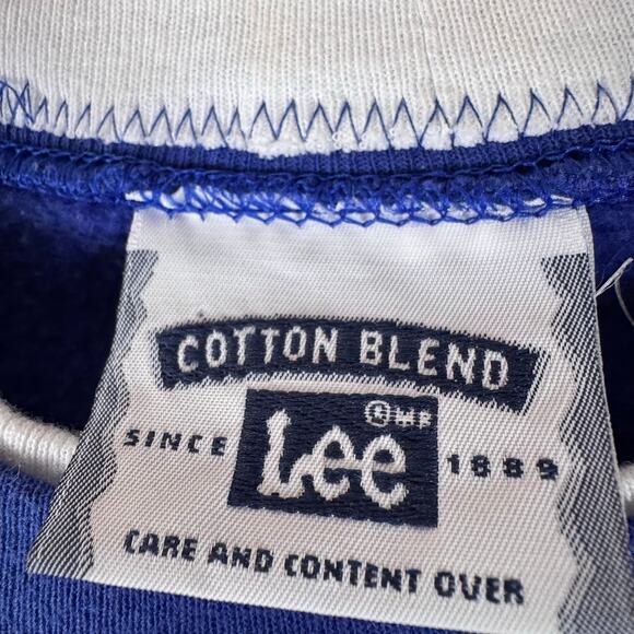 Vintage Lee Blue Nautical Sweatshirt Womens Cottagecore Grannycore Heritage Lace - Picture 4 of 5